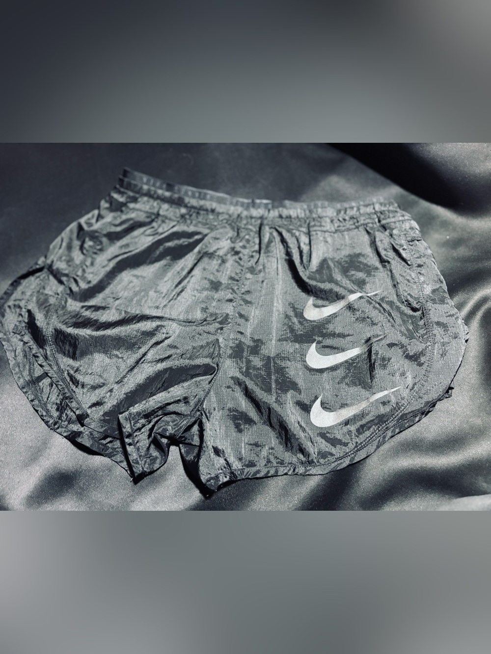 Nike Women’s Black Athletic Shorts with Triple Swoosh